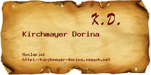 Kirchmayer Dorina névjegykártya